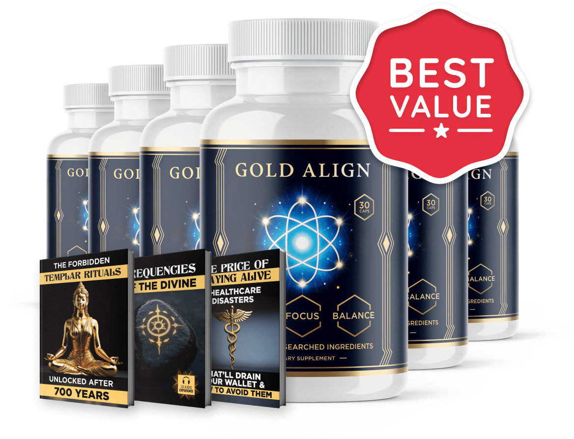 Gold Align 6 bottle package with 3 free bonuses and free shipping